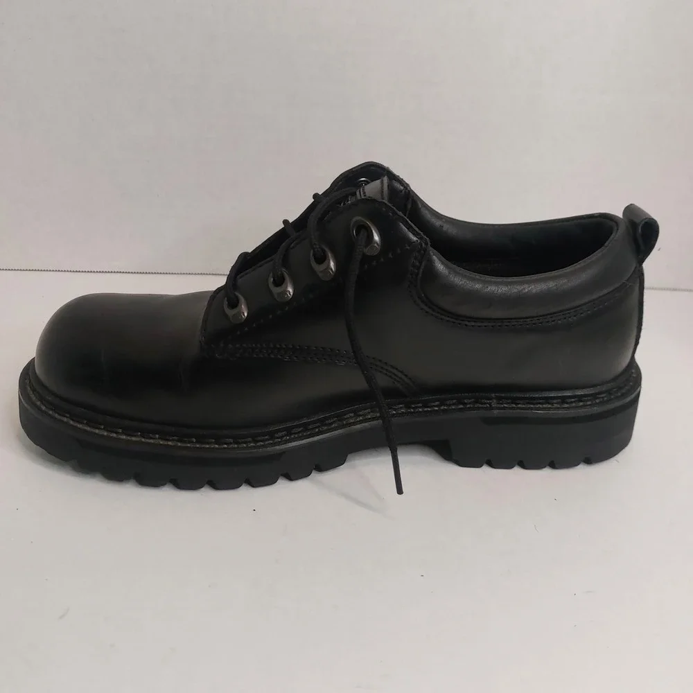 Skechers Leather Upper Black Oxford Shoes Men's Size 9.5 w/ Original Box